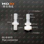 MJ-8-M10 Barb 8mm ture thread 10mm only connector