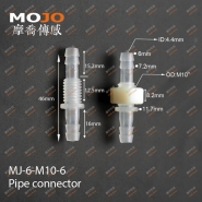 MJ-6-M10-6 Barb 6mm Middle OD: M10 Only connector