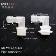 MJ-W15.8-G3/4 Barb 5/8" ture thread G3/4" only connector